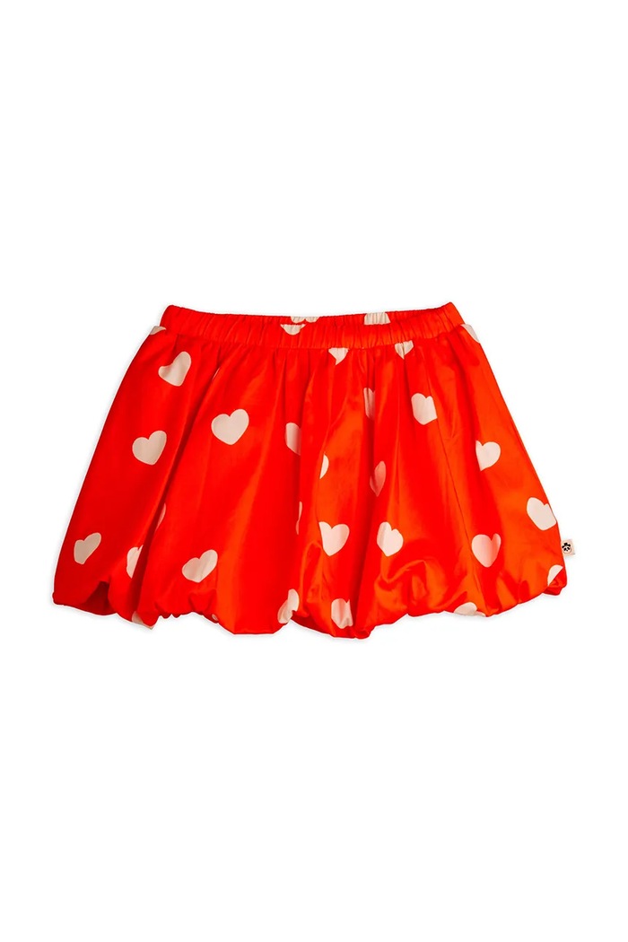 Dievčenská bavlnená sukňa Mini Rodini Hearts 26130104 oranžová SS26