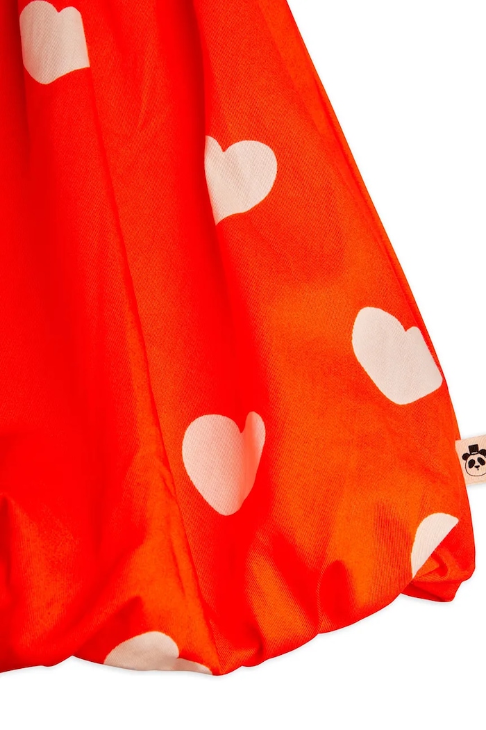 Dievčenská bavlnená sukňa Mini Rodini Hearts oranžová 26130104