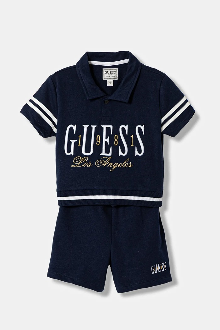 Guess gyerek együttes 2 db dzsörzé sötétkék J6RG00.KAN04.PPY2