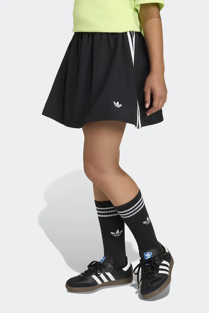 adidas Originals spódnica dziecięca tkanina czarny KD7870