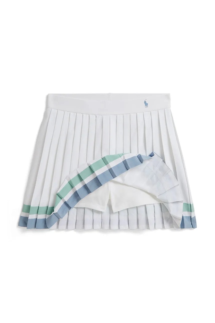 Dievča Polo Ralph Lauren plisovaná sukňa 313A11767001 biela