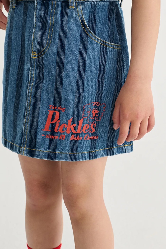 Dievčenská rifľová sukňa Bobo Choses Pickles The Dog 126AC080