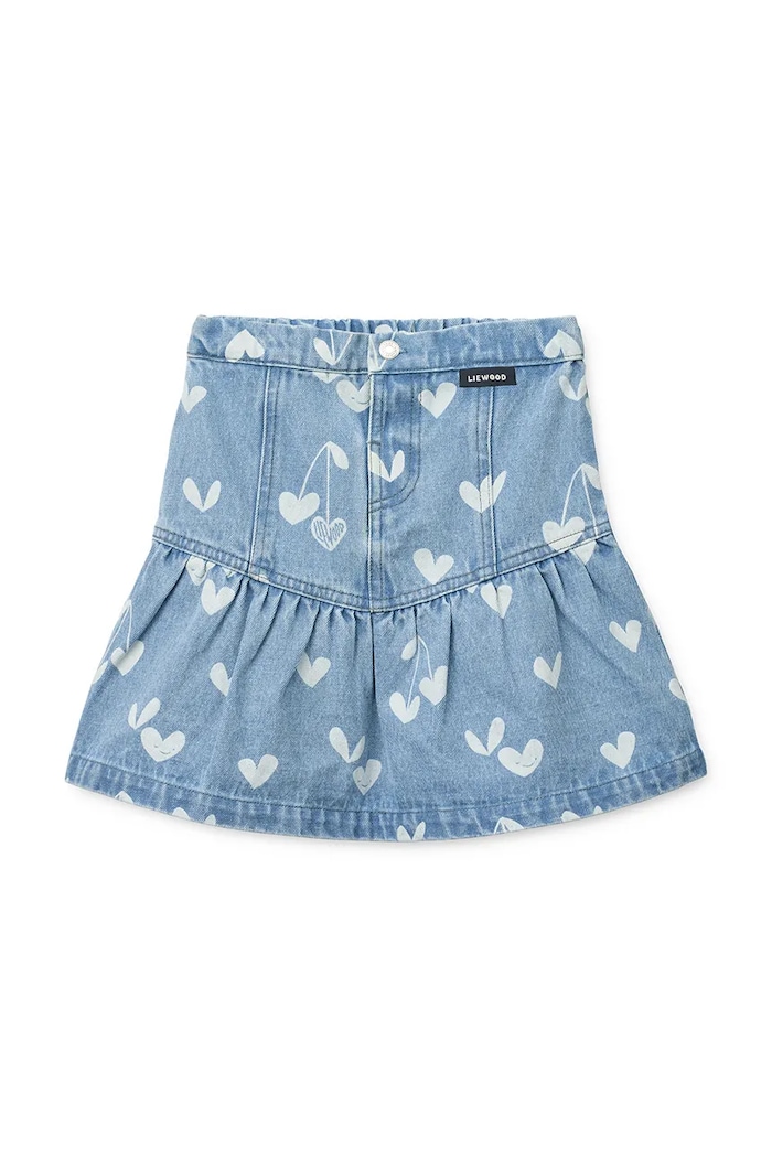 Liewood fustă Dayla Printed Denim Skirt albastru LW20581.PPY2