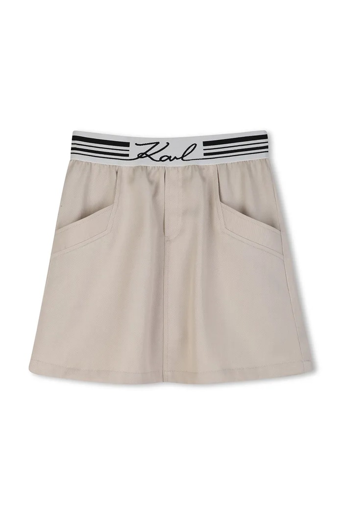 Dievčenská sukňa Karl Lagerfeld Z31119.114.150 béžová SS26