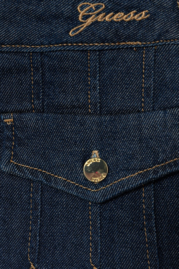 Dievča Guess sukňa rifľová J6GD33.D8260.PPY2.M tmavomodrá