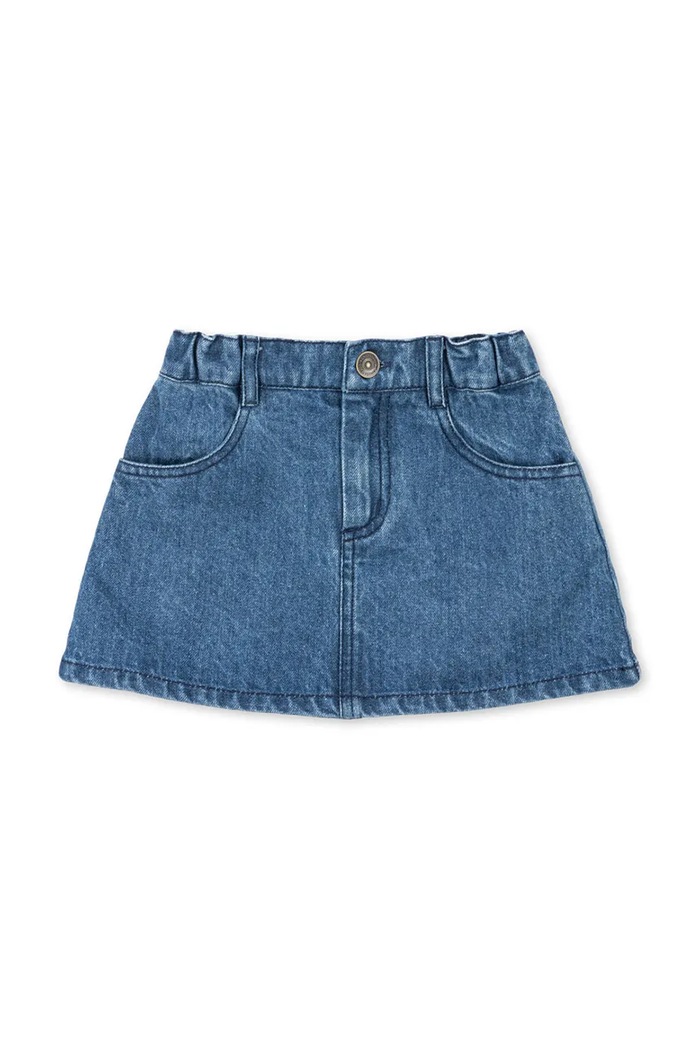 Konges Sløjd fustă din denim MAGOT SKIRT GOTS KS105464.PPY2 bleumarin SS26