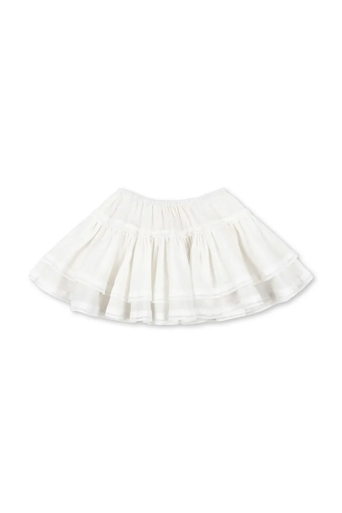 Dziewczynka Konges Sløjd spódnica bawełniana MORA SKIRT GOTS KS105602.PPY2 biały