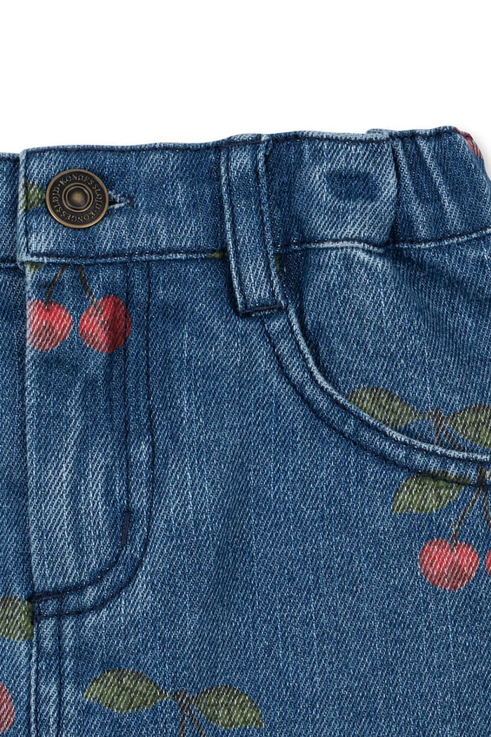 Konges Sløjd trapézos farmer szoknya MAGOT PRINTED SKIRT GOTS KS105610.PPY2 sötétkék