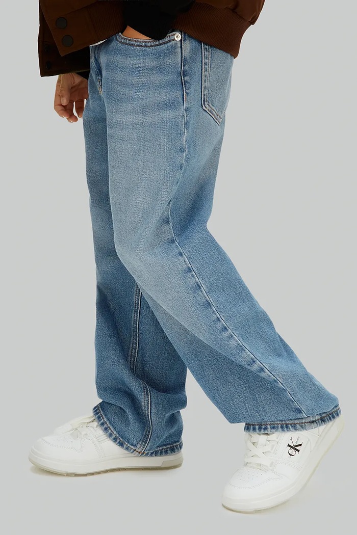 Băieți Calvin Klein Jeans blugi copii SKATER IB0IB02600.128.176.PPY2 albastru