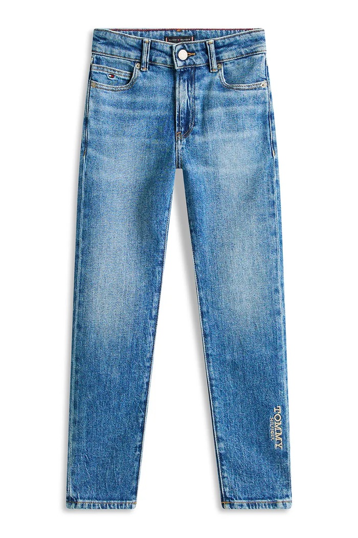 Detské rifle Tommy Hilfiger STRAIGHT KB0KB10344.128.176.PPY2 modrá SS26
