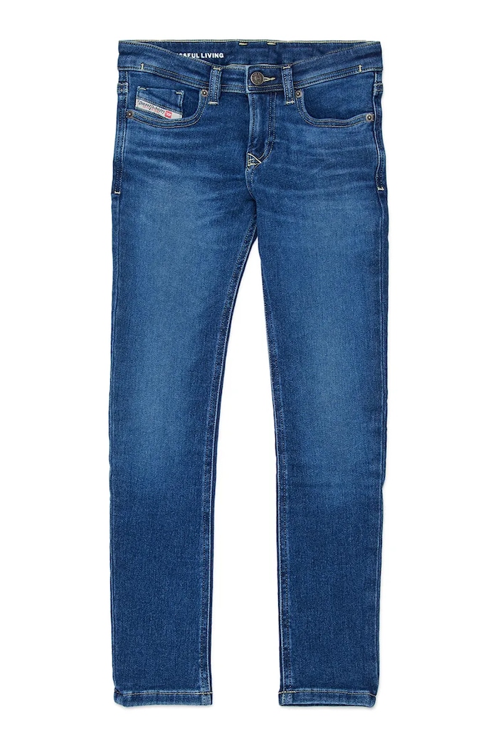 Detské bavlnené rifle Diesel 1979 SLEENKER-J JJJ TROUSERS modrá J00993.KXBR0