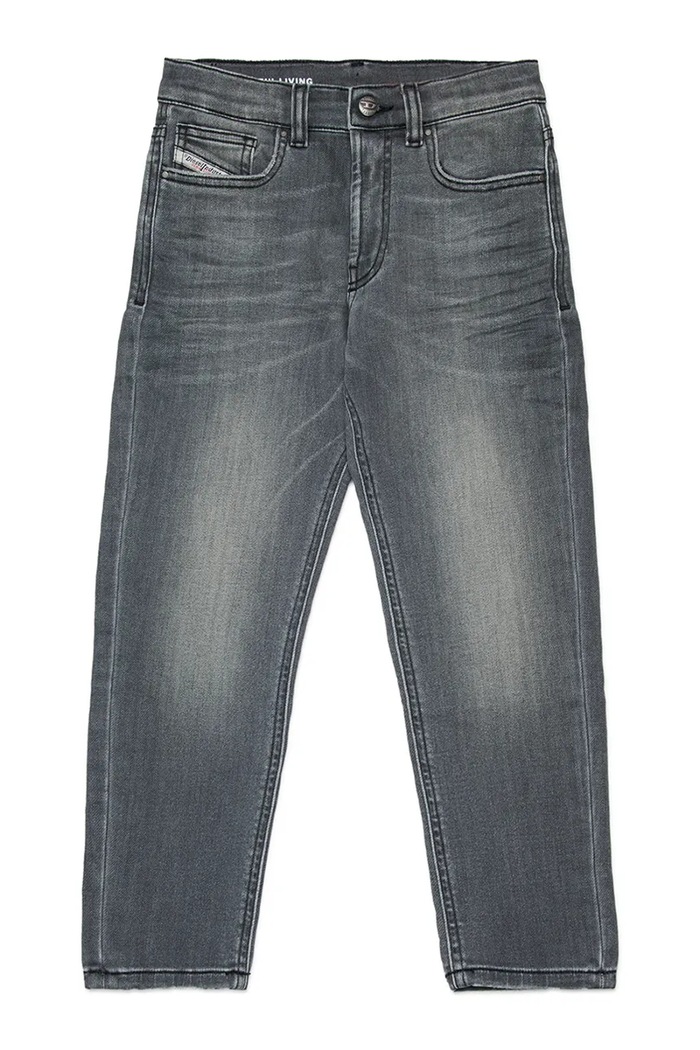 Diesel jeansy z bawełną dziecięce D-LUCAS-J JJJ TROUSERS czarny J00994.KXBRT