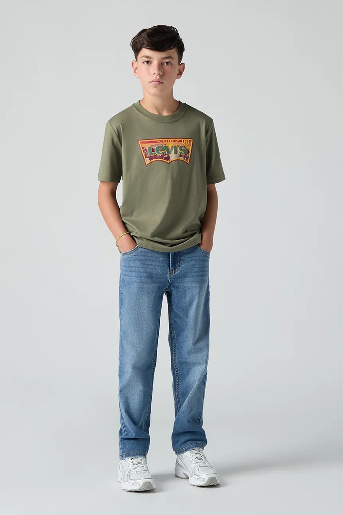 Levi's jeansy dziecięce 502 REGULAR TAPER JEANS jeansy niebieski 9EN856
