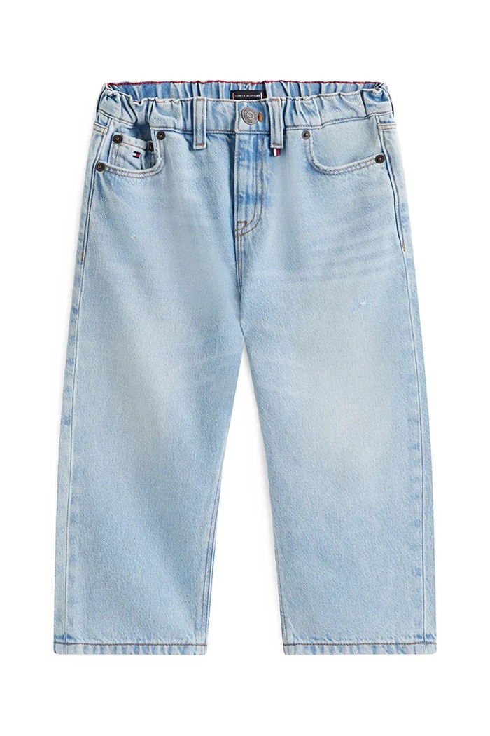Tommy Hilfiger rifle wide leg detské LB WIDE KB0KB10289.98.116.PPY2 modrá SS26