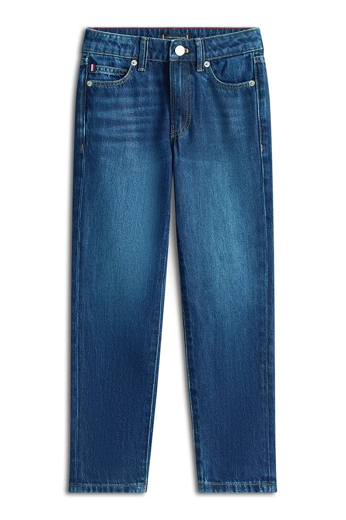 Tommy Hilfiger blugi regular pentru copii STRAIGHT KB0KB10399.116.122.PPY2 bleumarin SS26