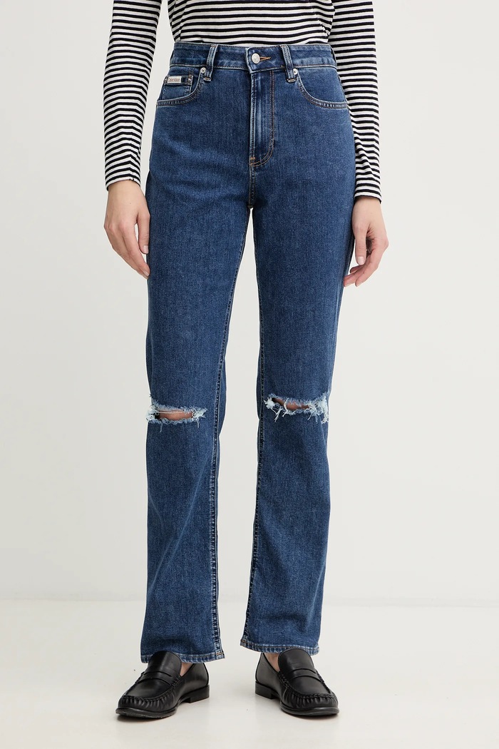 Džíny Calvin Klein Jeans námořnická modř LV047E614G