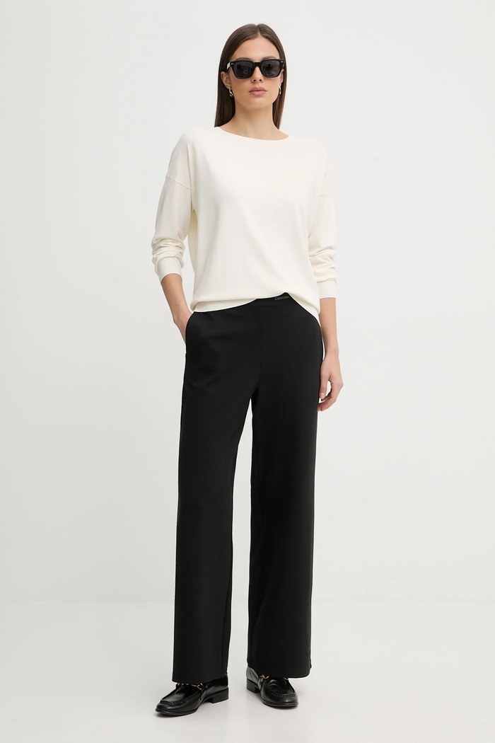 Παντελόνι Calvin Klein Jeans LV044E622G μαύρο SS26