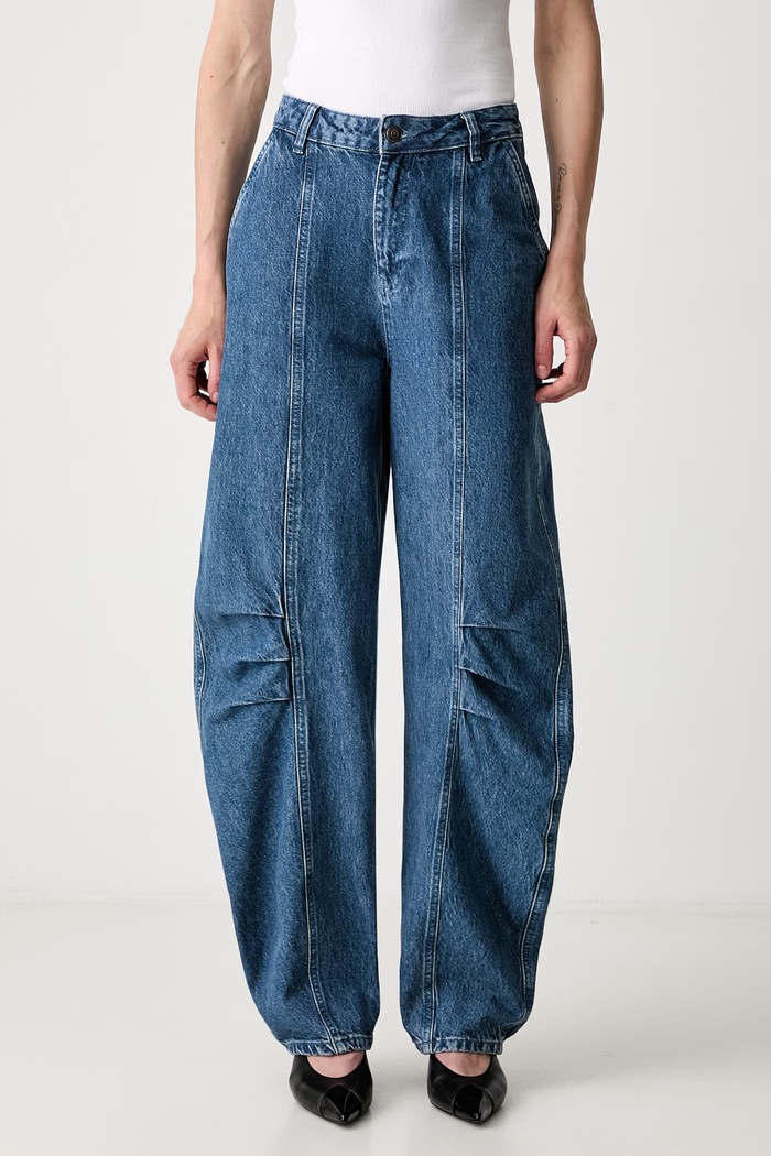 Rotate blugi relaxed fit pentru femei high albastru 1151711602
