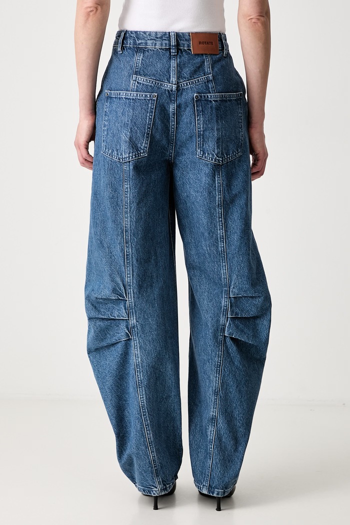 Îmbrăcăminte Rotate blugi relaxed fit pentru femei 1151711602 albastru