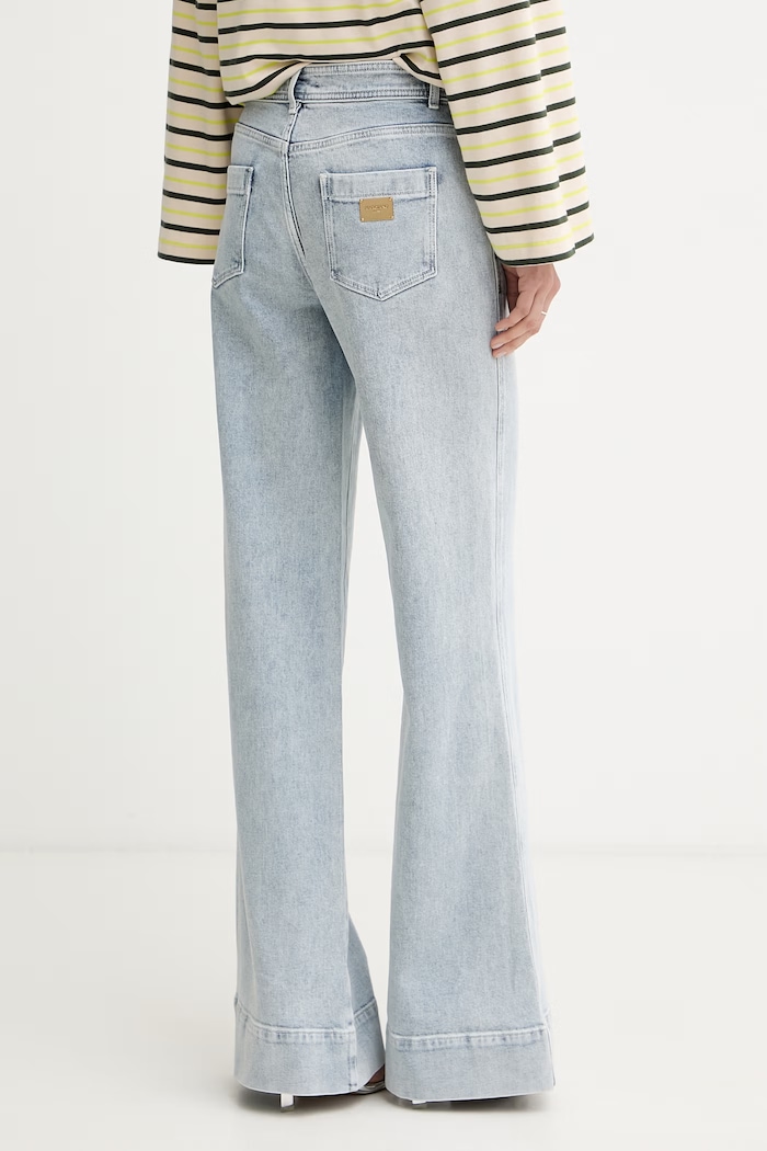 Îmbrăcăminte Marciano by Guess blugi wide leg pentru femei ALYSSA G6GA05.D1039 albastru