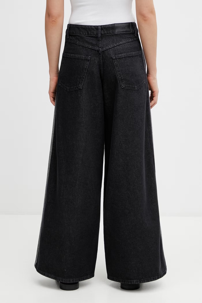 Ρούχα adidas Originals Firebird τζιν wide leg γυναικεία KD2905 μαύρο