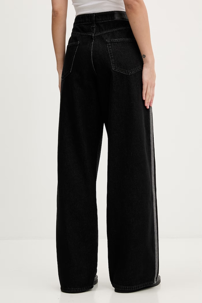 Îmbrăcăminte adidas Originals blugi straight femei Firebird KD2909 negru