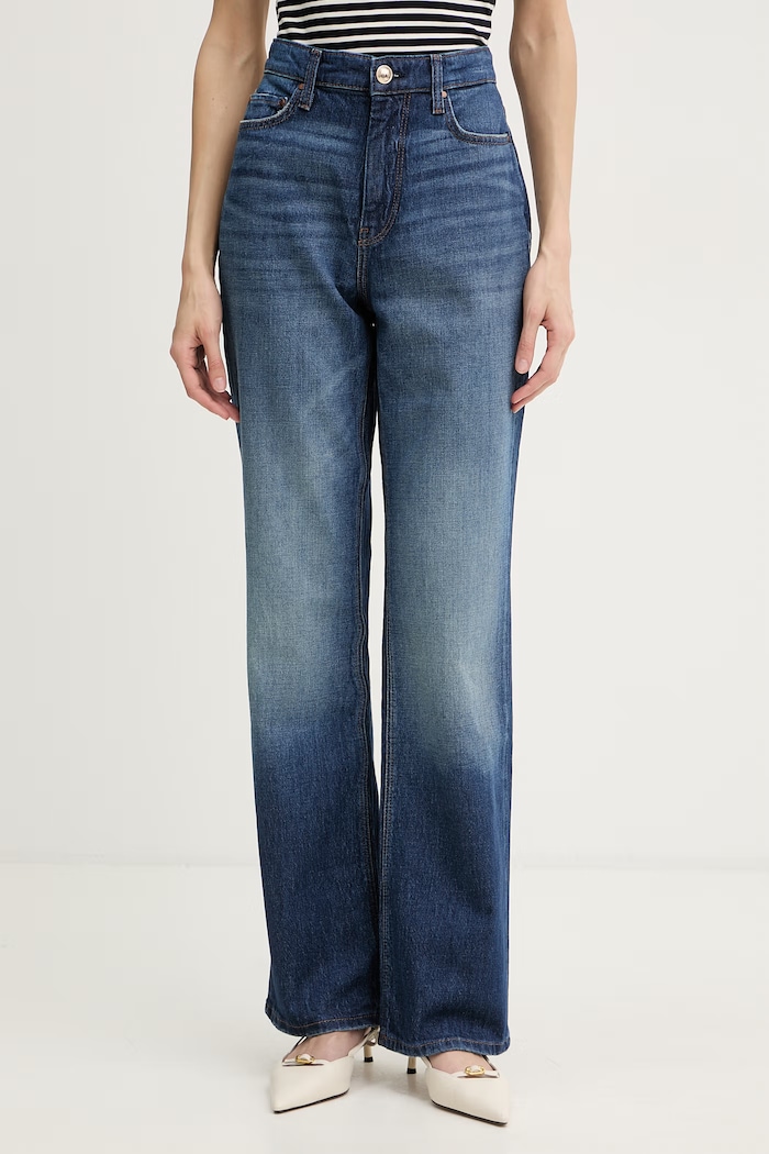Guess blugi straight pentru femei bleumarin W6RA33.D6831