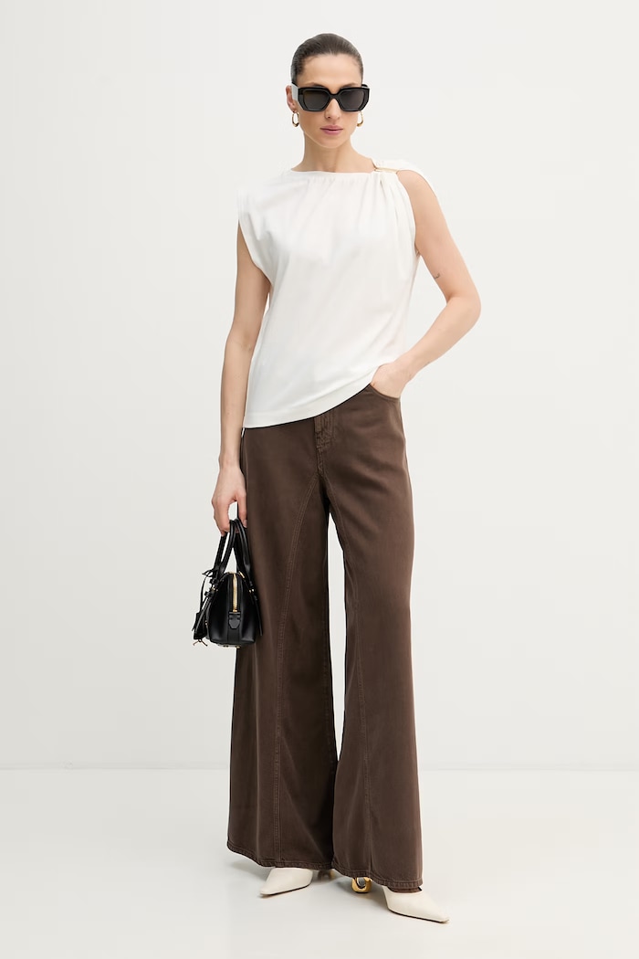 Pinko Τζιν relaxed fit Γυναικεία 106228.A32P καφέ SS26
