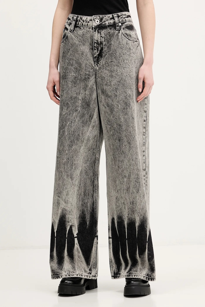 Τζιν παντελόνι Karl Lagerfeld Jeans χαμηλή γκρί B1W10081