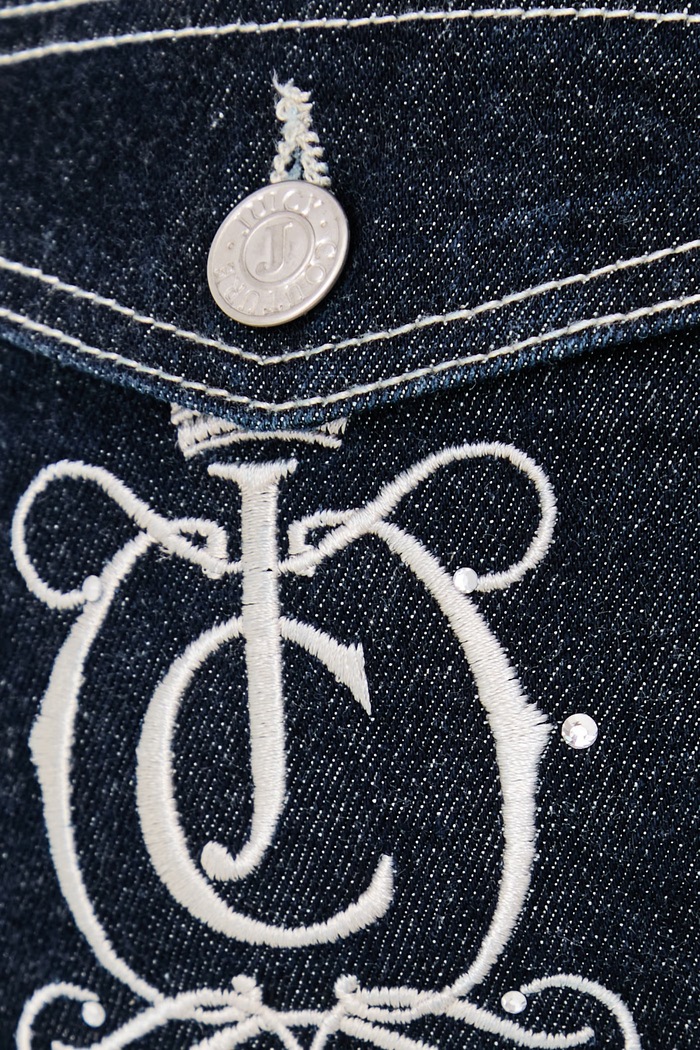 Jeansy flare damskie Juicy Couture JCDJE225955 granatowy
