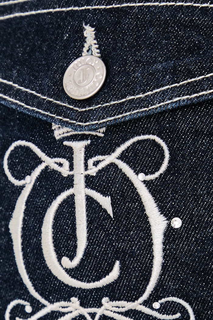 Jeansy flare damskie Juicy Couture JCDJE225955 granatowy