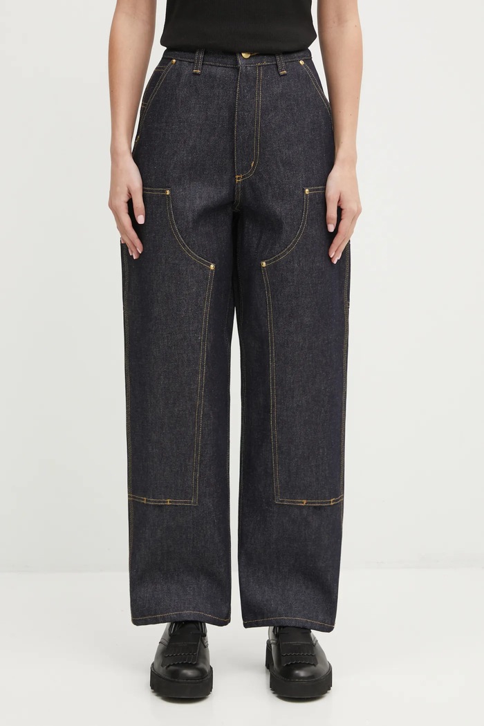 Carhartt WIP jeans W Brandon Double Knee Pant bleumarin I036323.101