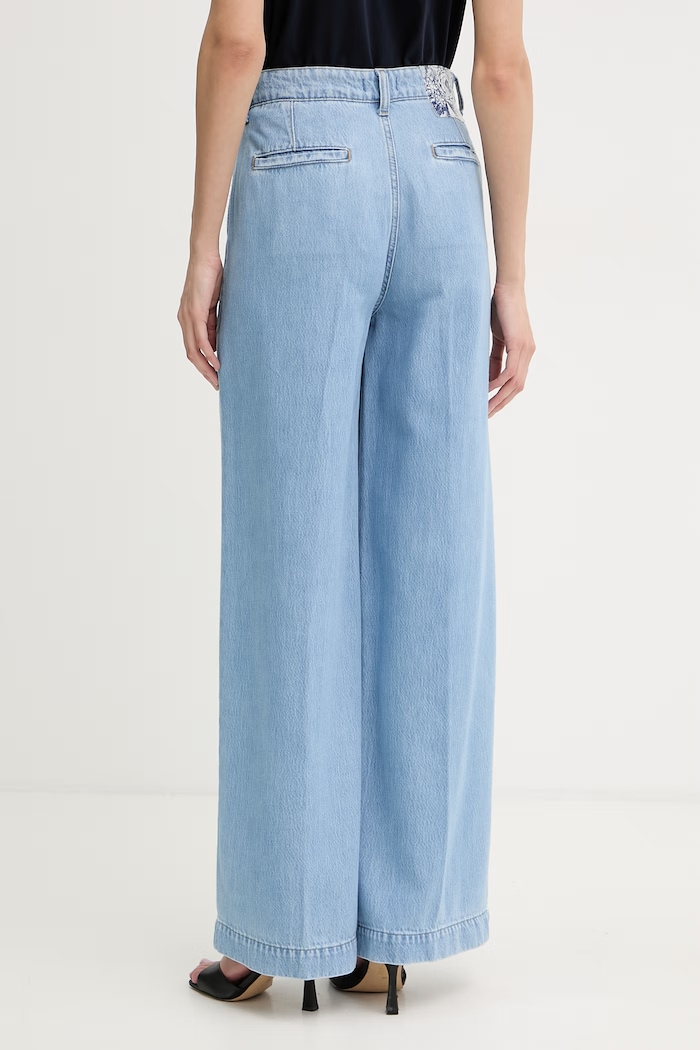 Îmbrăcăminte Liu Jo blugi wide leg pentru femei UA6170.DS079 albastru