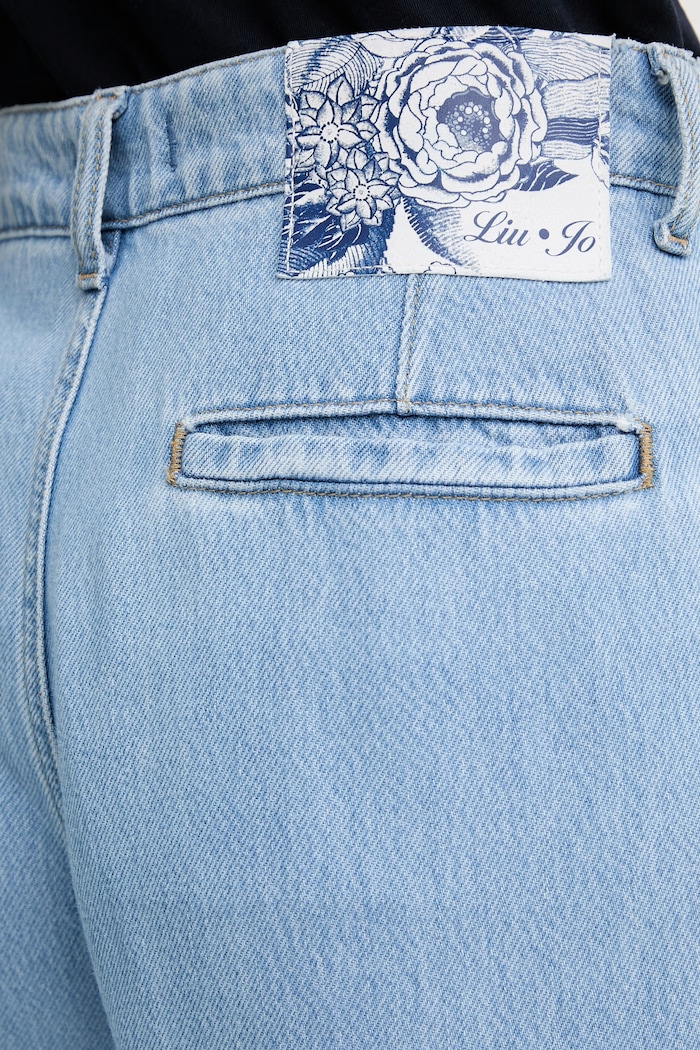 Liu Jo blugi wide leg pentru femei albastru UA6170.DS079