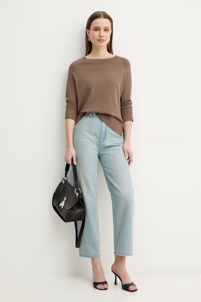 Marella jeansy MOM1 2613181054200 niebieski SS26