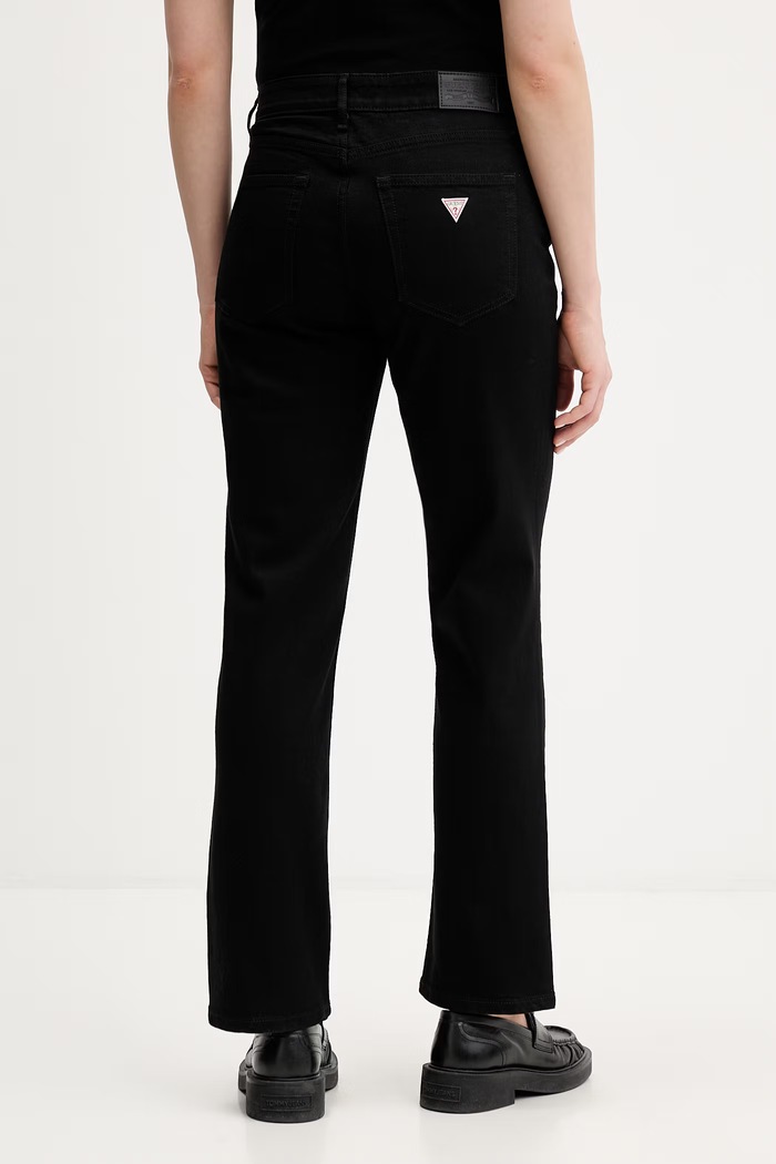 Oblečenie Guess Jeans rifle rovné dámske W5YA98.D6311 čierna