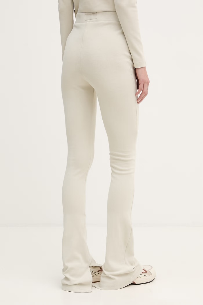 Îmbrăcăminte Alpha Industries colanți pentru femei, din bumbac cu elastan World Flared Pant W 266020 bej