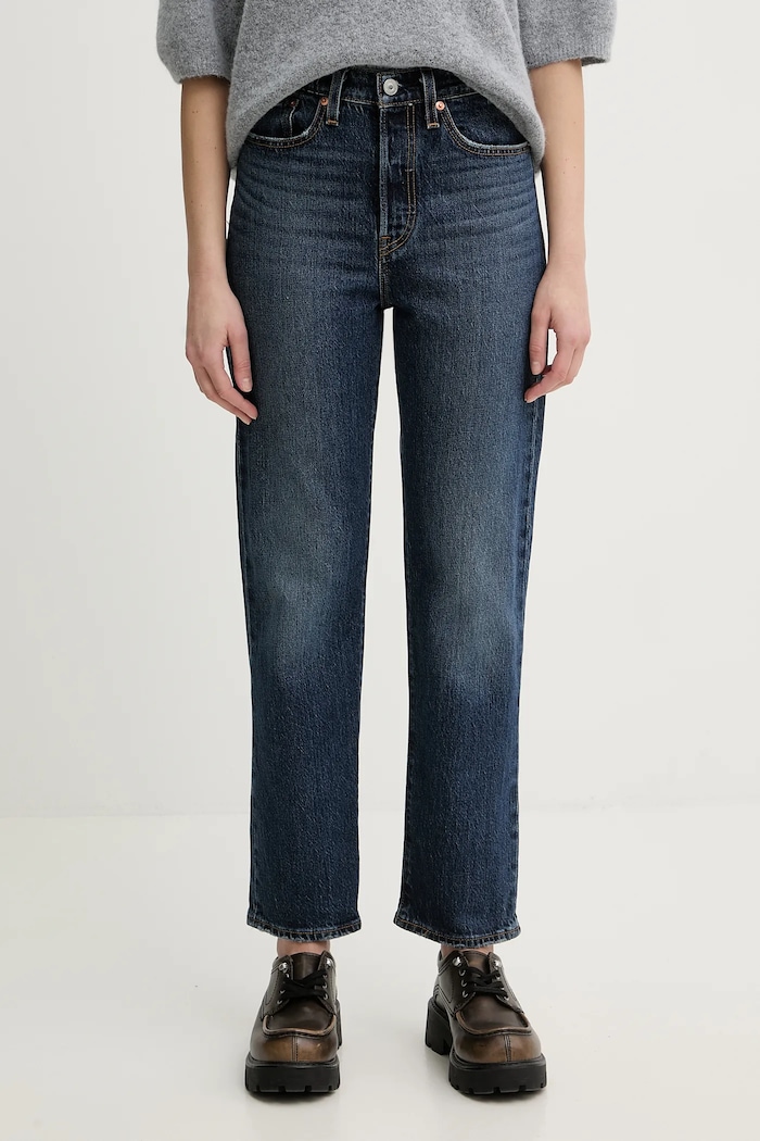 Τζιν παντελόνι Levi's WEDGIE STRAIGHT σκούρο μπλε 34964