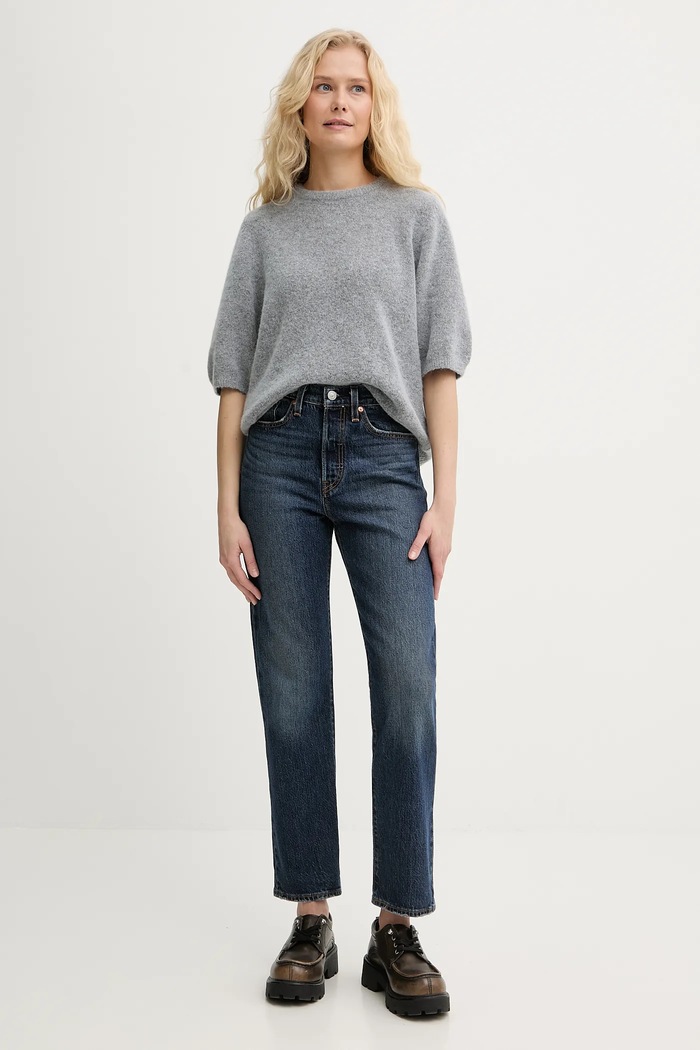 Τζιν παντελόνι Levi's WEDGIE STRAIGHT 34964 σκούρο μπλε SS26