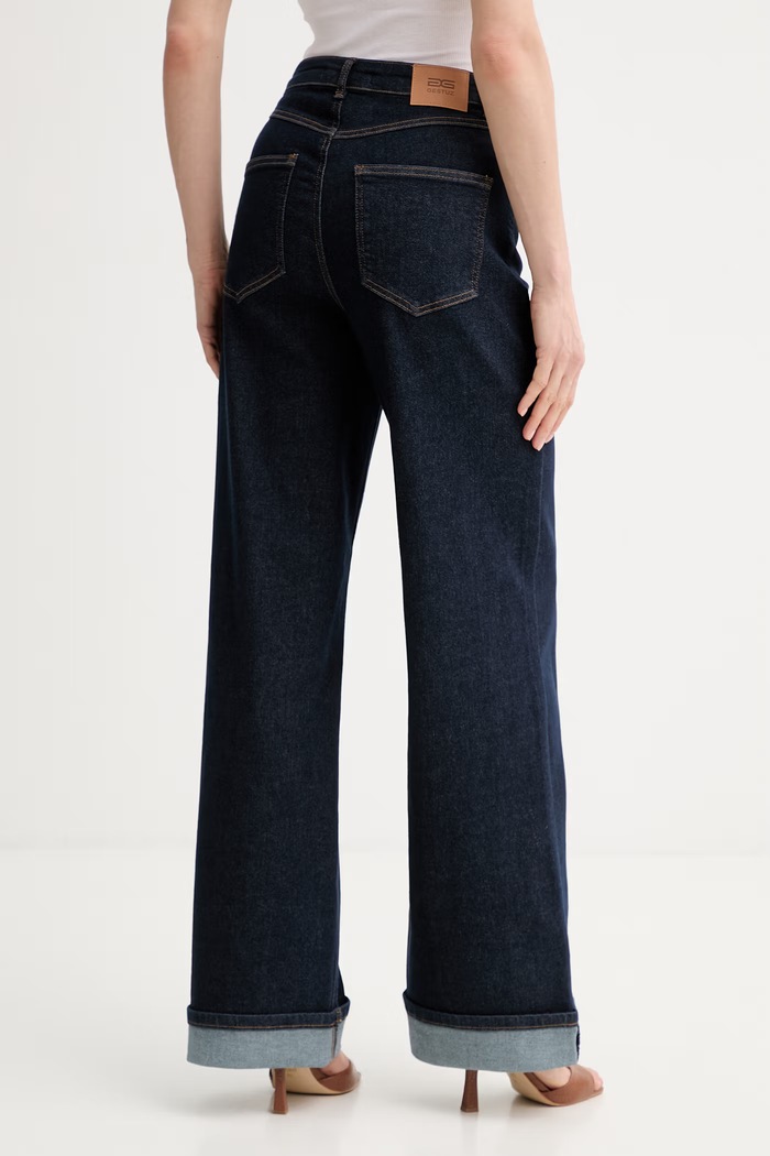Oblečenie Gestuz Rifle wide leg dámske 10911301 tmavomodrá