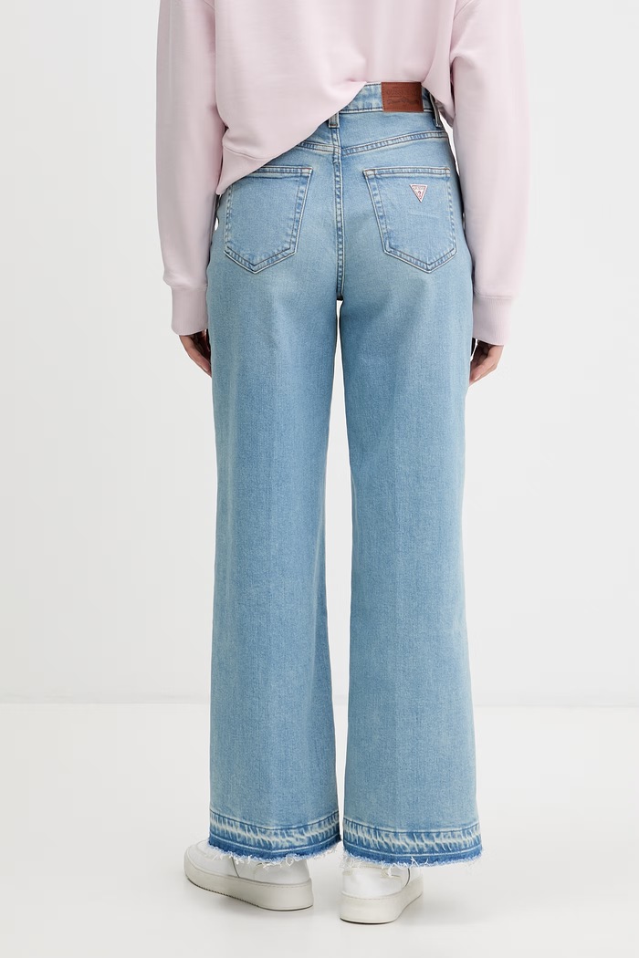 Ρούχα Guess Jeans Τζιν φαρδιάς γραμμής Γυναικεία W5BA2Z.D5RA4 μπλε