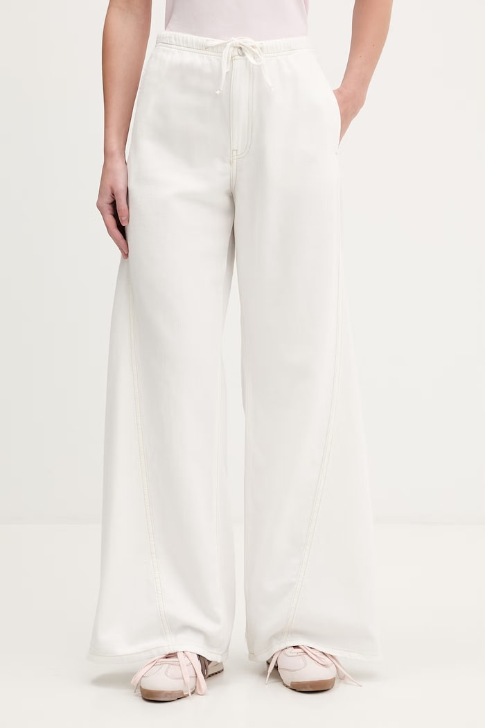 Guess Jeans Τζιν wide leg Γυναικεία λευκό W6GA2J.D5NW2