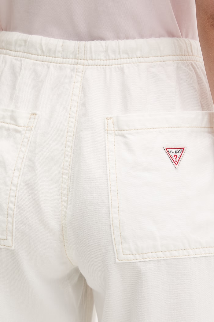 Guess Jeans Τζιν wide leg Γυναικεία λευκό W6GA2J.D5NW2