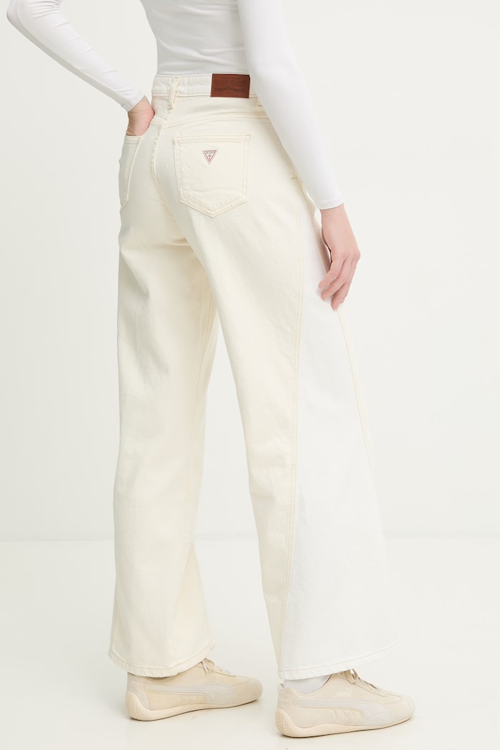 Îmbrăcăminte Guess Jeans blugi wide leg pentru femei W6GA2T.D6522 bej