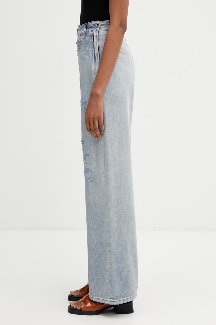 MM6 Maison Margiela Jeansy relaxed fit damskie S52LA0243.M30055.962 niebieski SS26