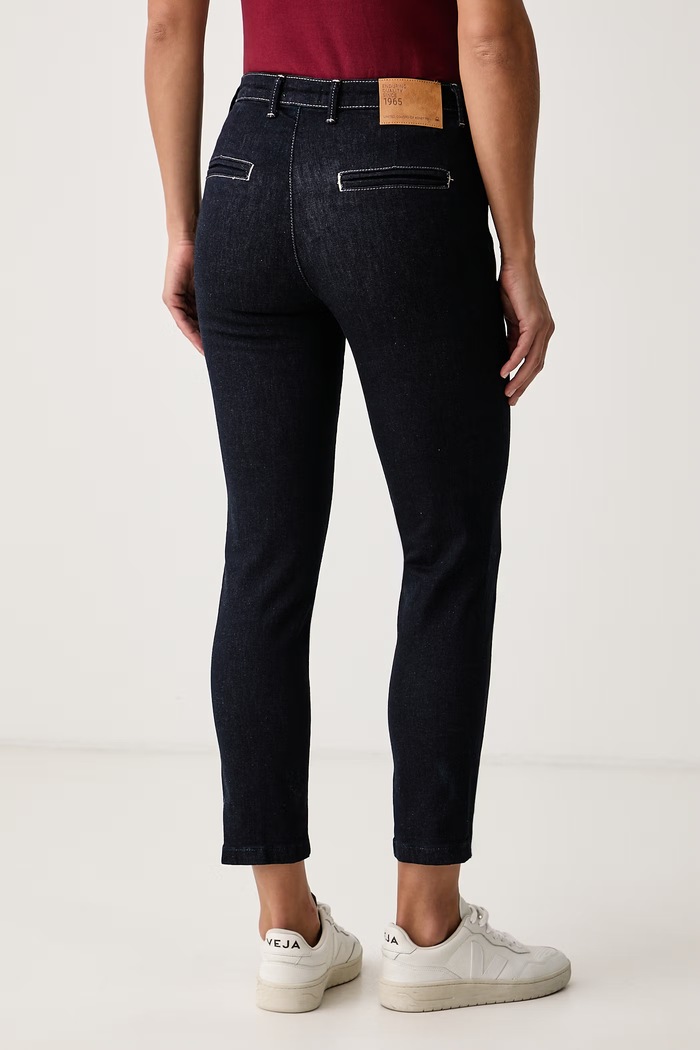 United Colors of Benetton Jeansy chino damskie 4LCBDF0B8 granatowy SS26