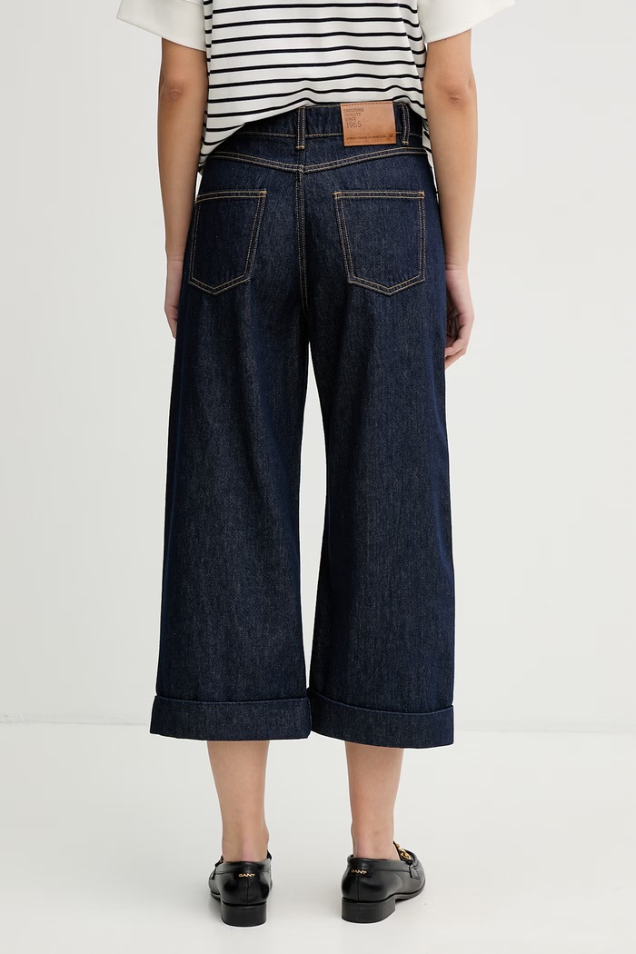 United Colors of Benetton jeansy relaxed fit damskie 4IKGDE02Q granatowy SS26