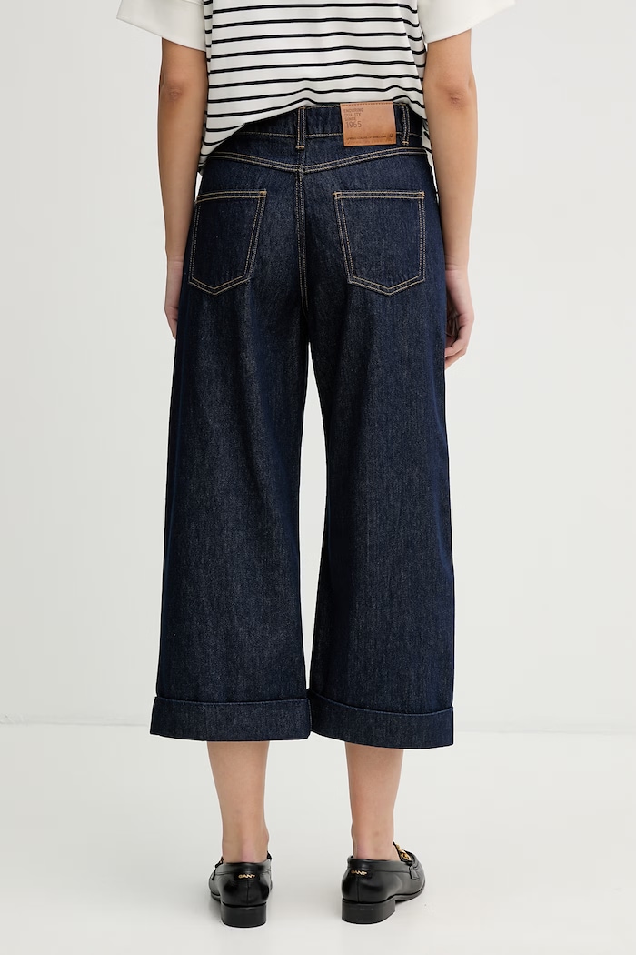 United Colors of Benetton jeansy relaxed fit damskie 4IKGDE02Q granatowy SS26