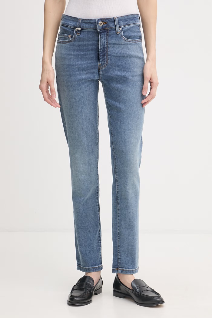 United Colors of Benetton jeansy slim fit damskie niebieski 4IMHDE00H
