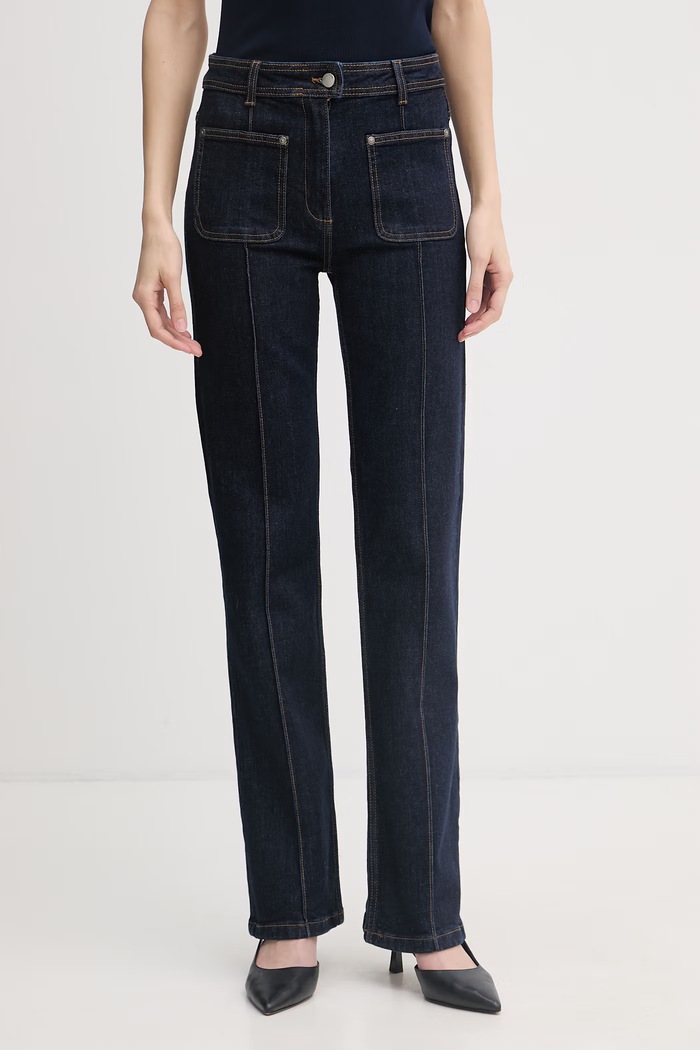 United Colors of Benetton jeansy flare damskie granatowy 4S90DF0AX
